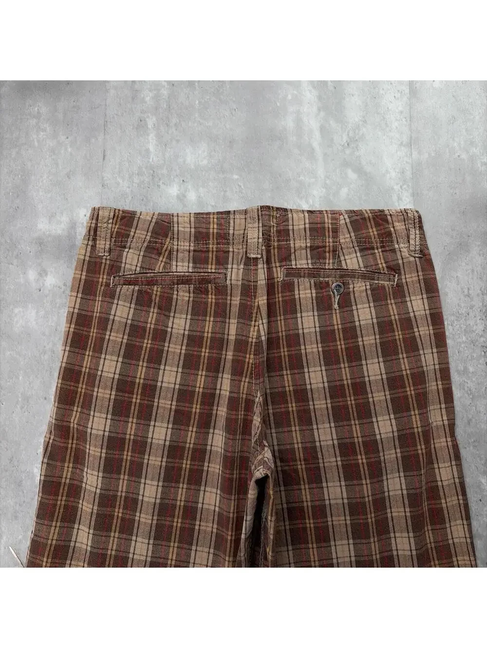 Y2K Brown Mossimo Grunge Gothic Plaid Baggy Skater Shorts